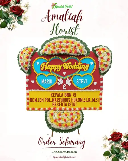 Papan Bunga Pernikahan Dadi